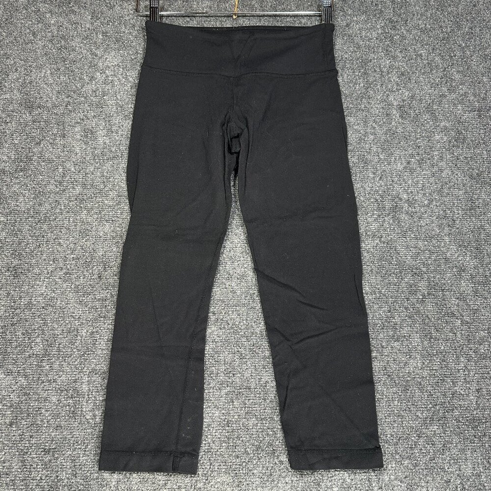 Lululemon Pants Womens 4 Skinny Black Stretch Crop Leg Pull On Stretch